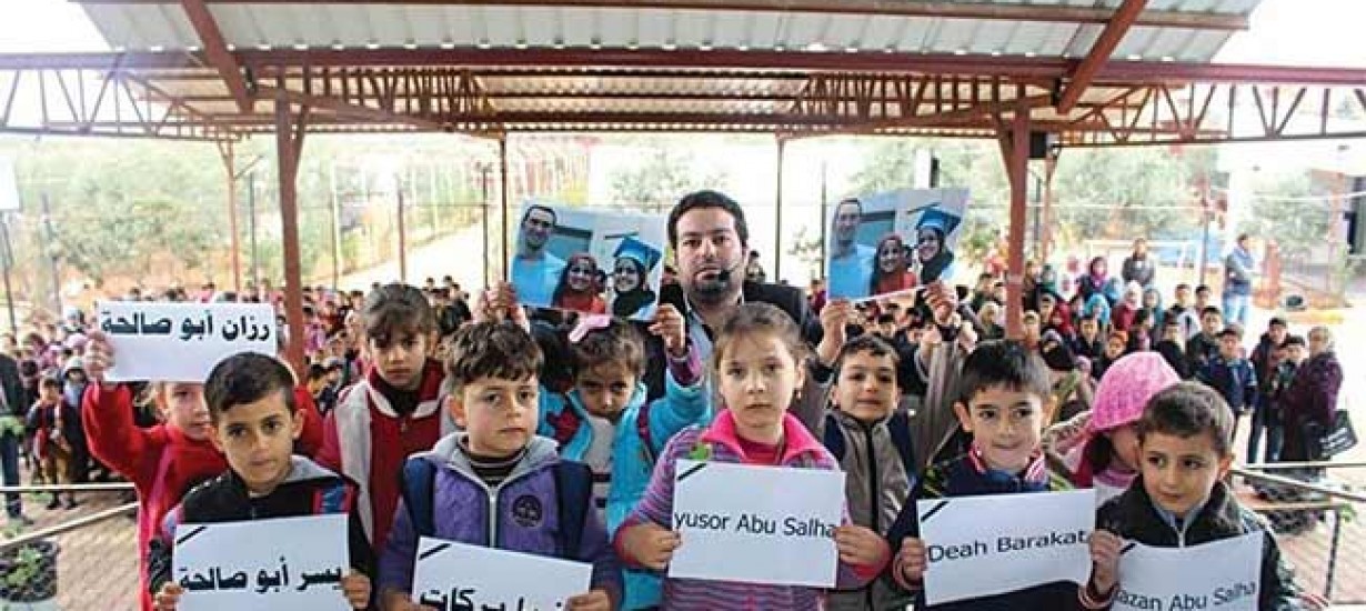 Children at a school for Syrian refugees in Rihaniya, Turkey