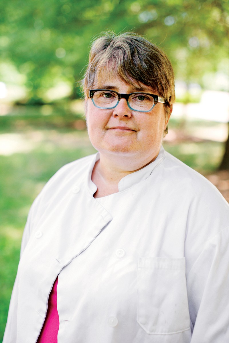 Amy Tornquist '88, with more than 20 years of culinary experience, owns Watts Grocery and Sage & Swift Gourmet Catering and previously was with the Nasher Museum Cafe, all in Durham. Photo by Anna Routh Barzin '07