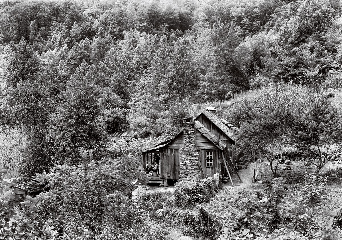 Cabin, Mitchell County, 1930s.