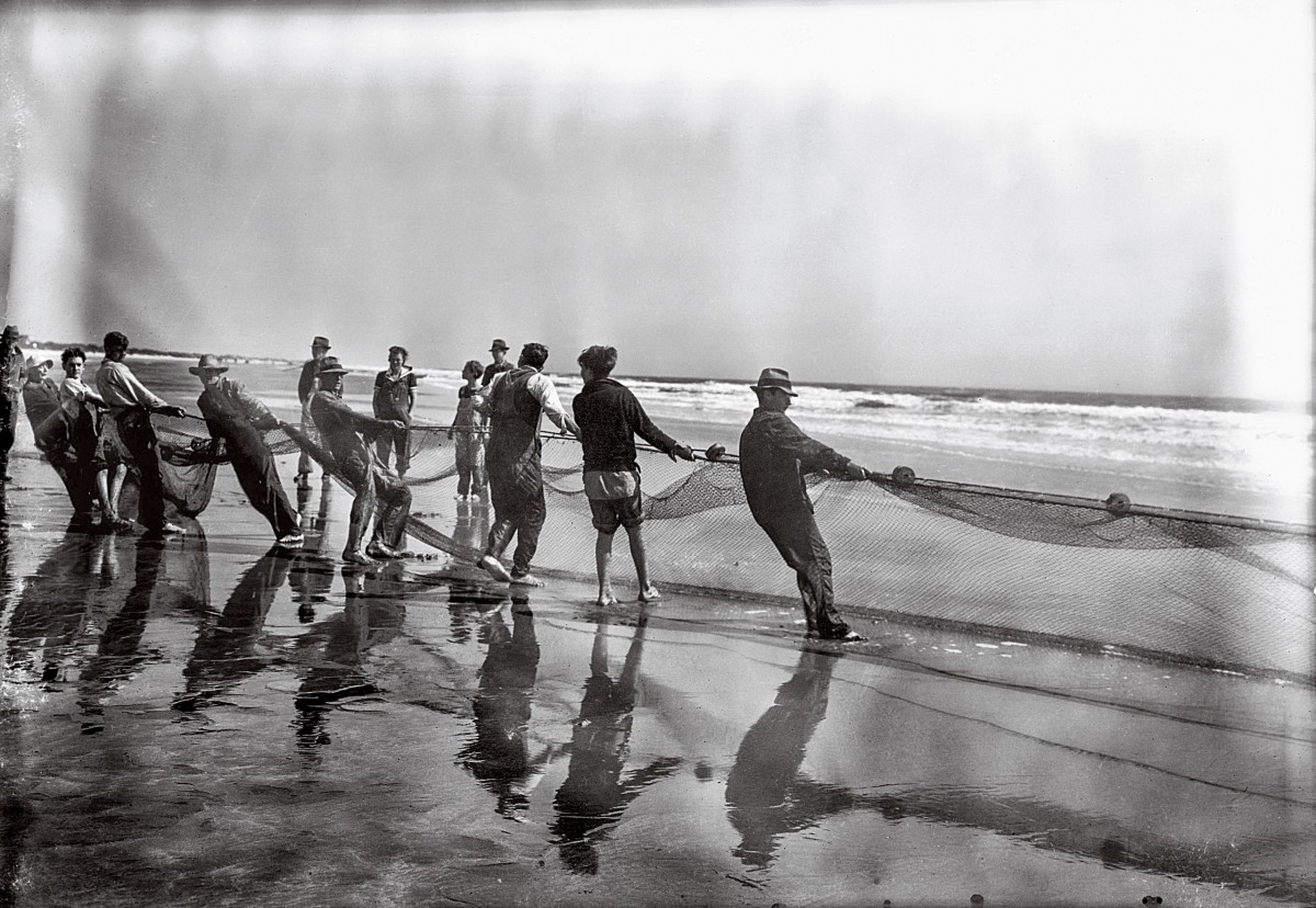 Net fishers, Ocean Drive, South Carolina, 1930s.