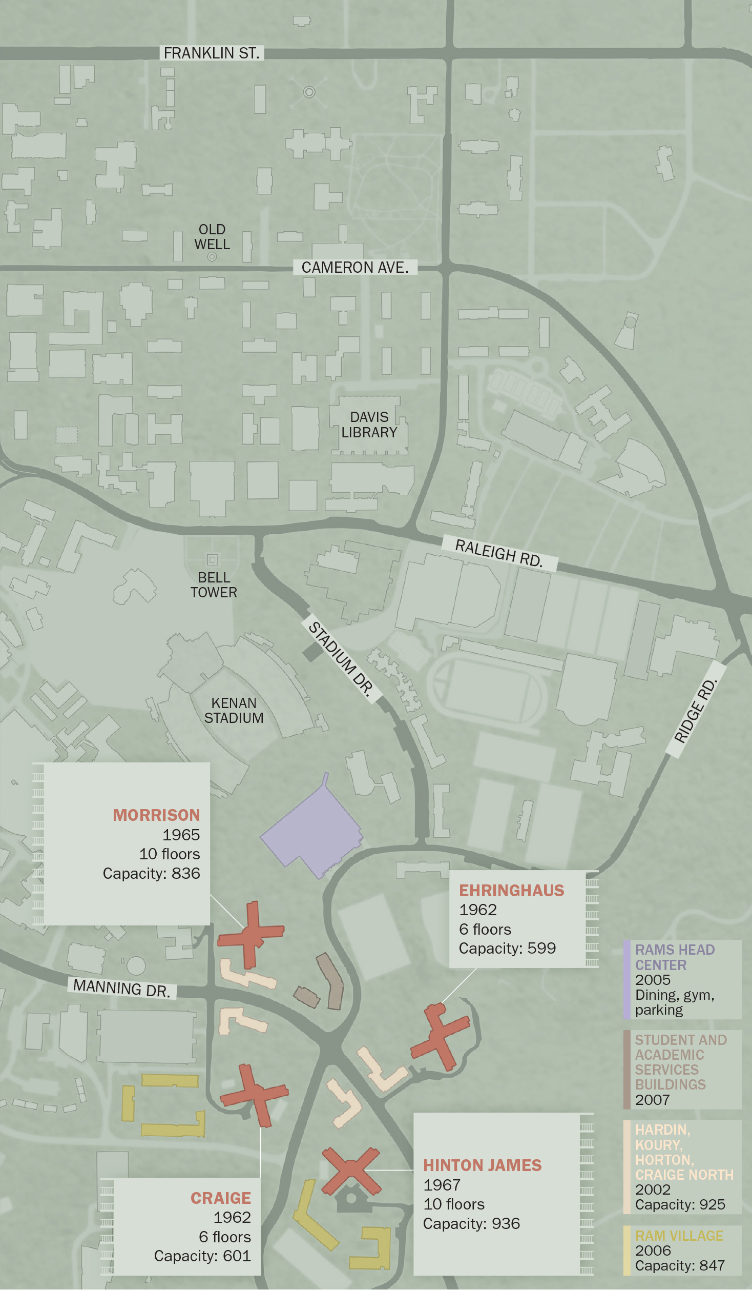 South Campus high-rise map