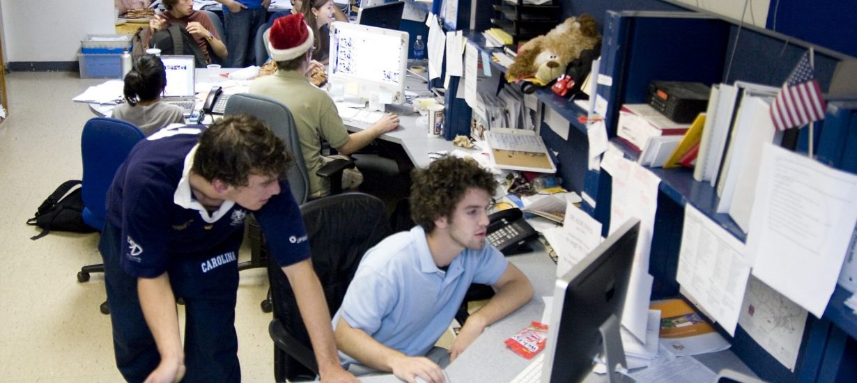 Archive photo of DTH editors at work.