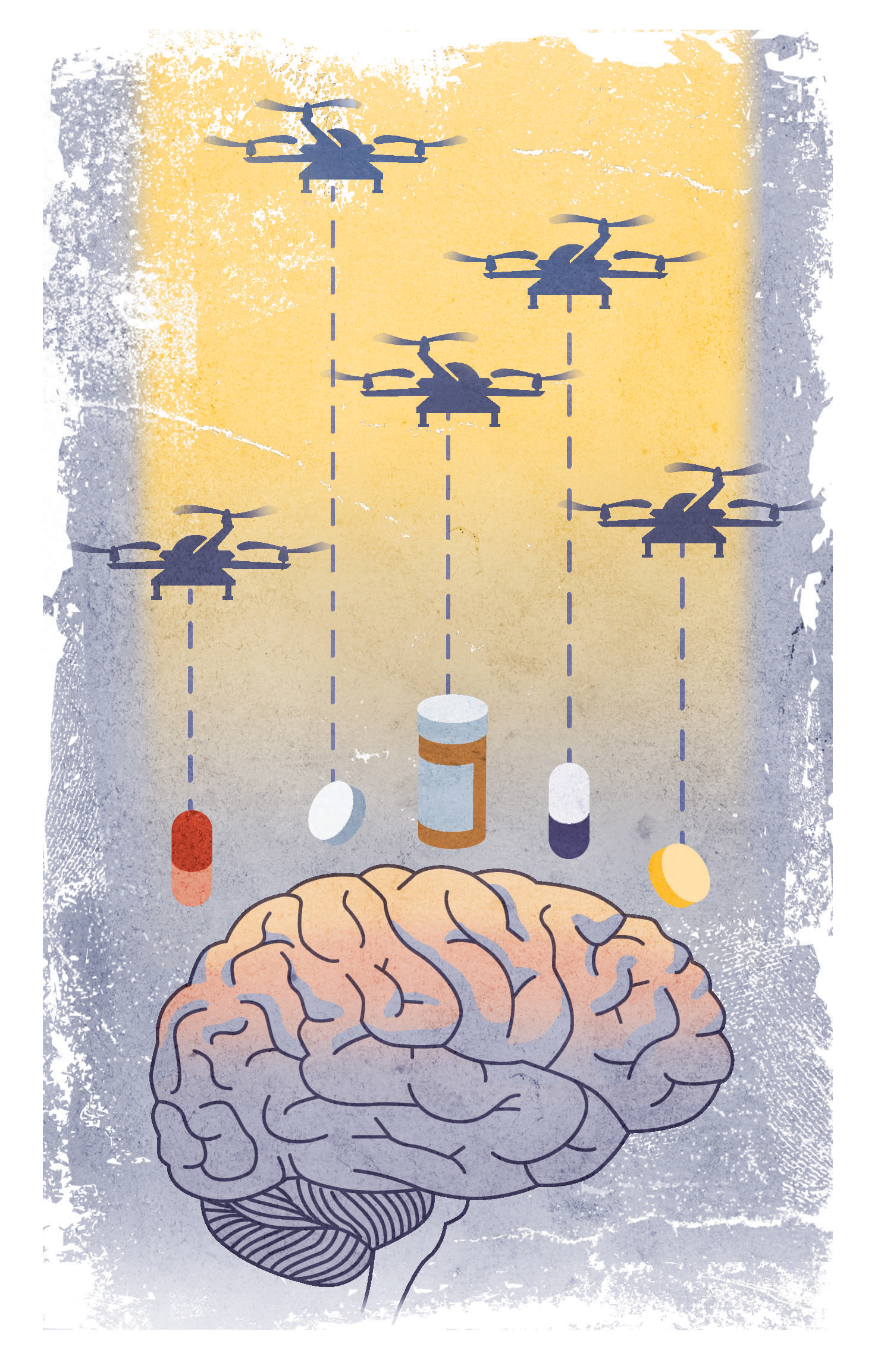 drone pharmacy illustration