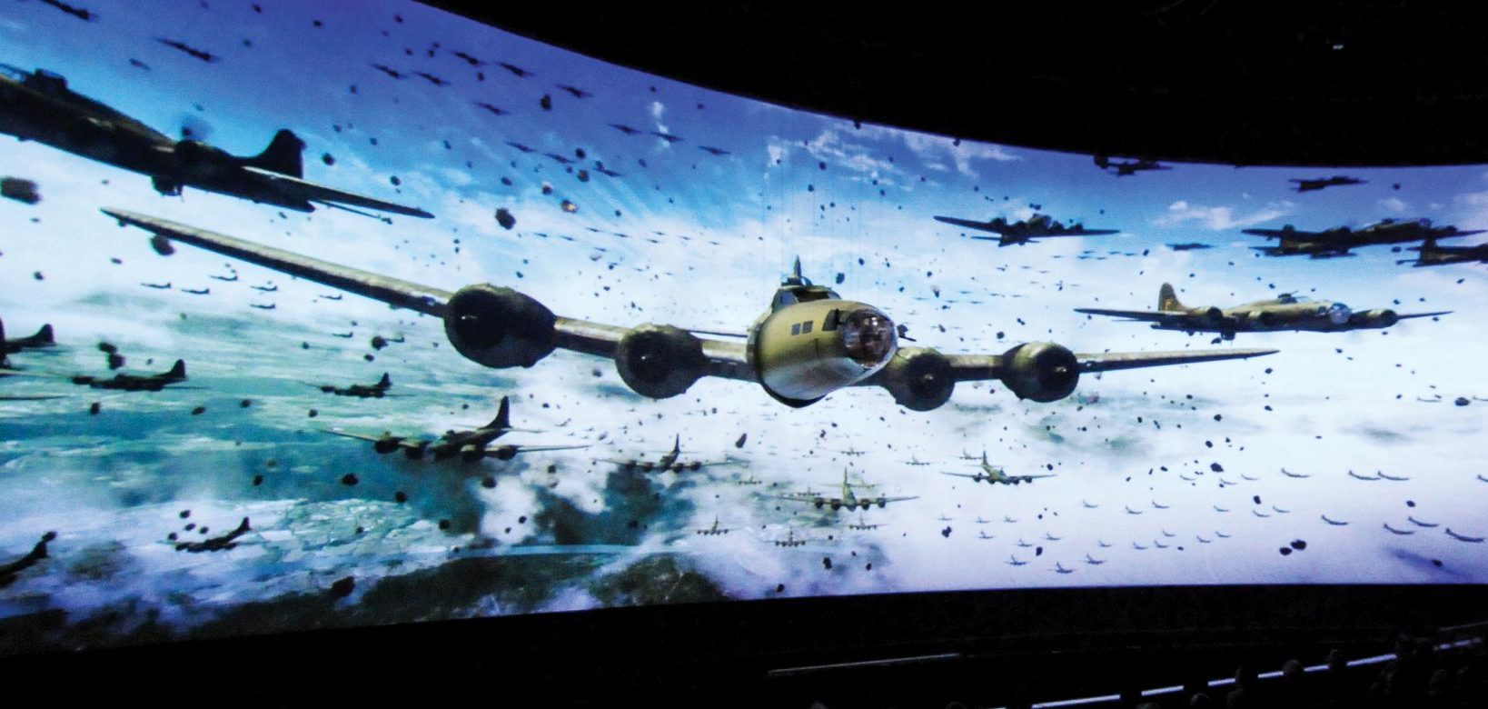 Video screen at WWII museum