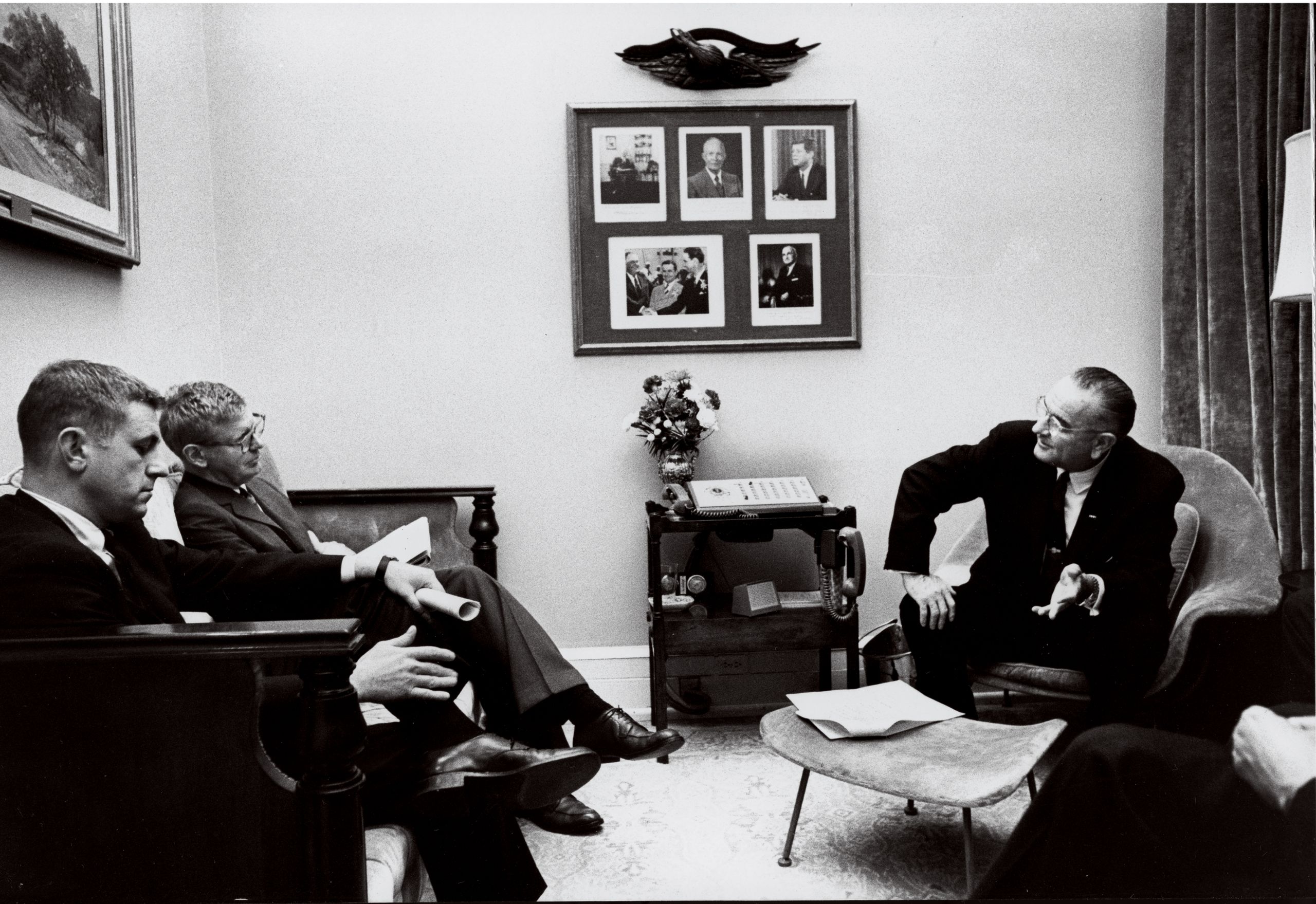 Leuchtenburg with President Lyndon Johnson