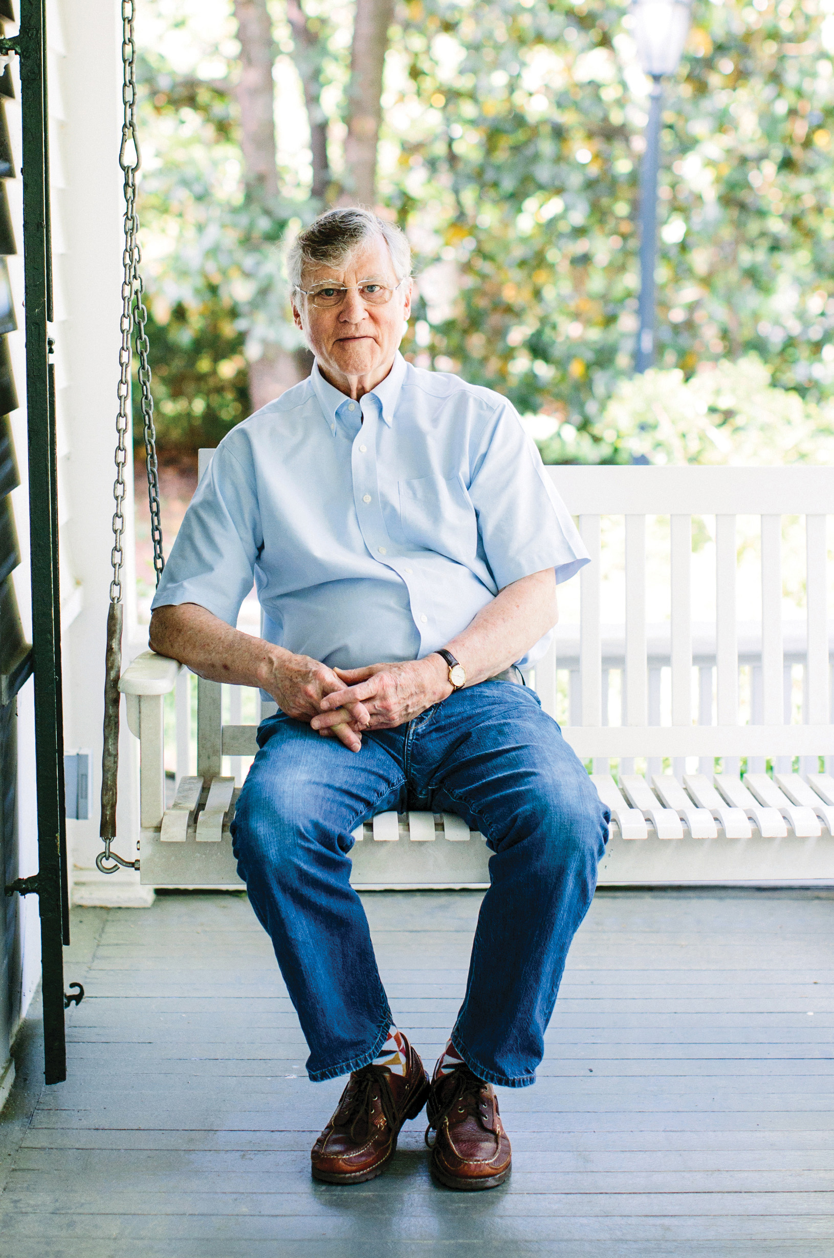 Bill Ferris on porch swing